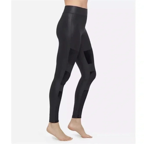 Size XL BNWOT Lot of 2 Yummie Pleather  Velvet Leggings - Picture 2 of 5